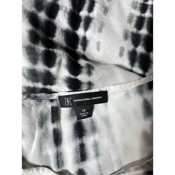 INC International Concepts Long Sleeve Tie Dye Pheasant Blouse Size  XS - Picture 4 of 5